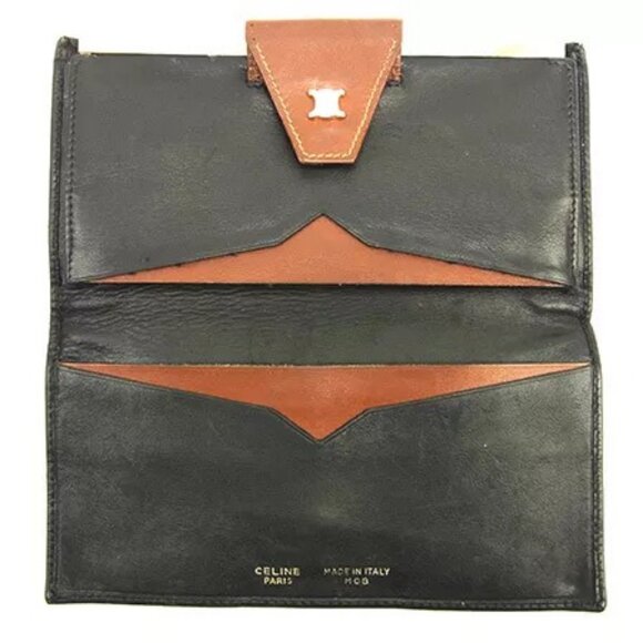Celine Wallet Purse Coin purse Black Brown Woman unisex Authentic Used - Picture 9 of 13